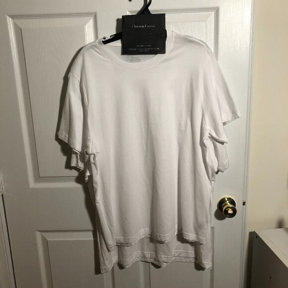 Christian Lacroix men white set of 2 Pima tee shirts, XL, NWT - Picture 1 of 9